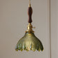 Nordic luxury green glass pendant light - retro style