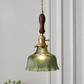Nordic luxury green glass pendant light - retro style