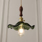 Nordic luxury green glass pendant light - retro style